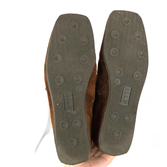 Elle Boots Brown Suede Hidden Wedge 36 - Picture 8 of 9